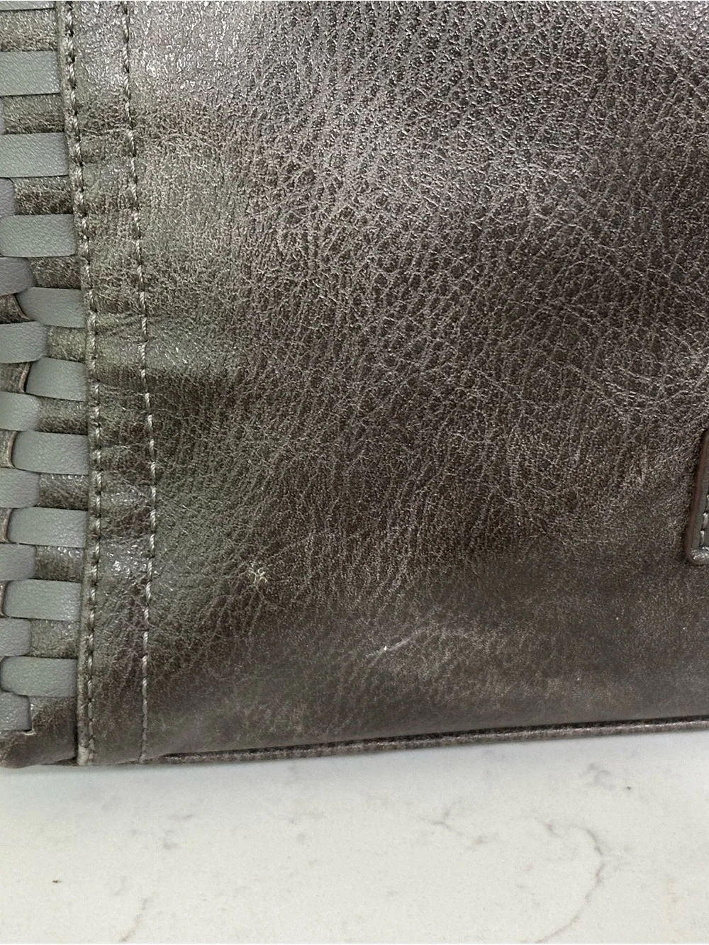 Wrangler Gray Faux Leather Shoulder Bag